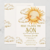 Voici venir le fils Invitation à la baby shower (Devant / Derrière)