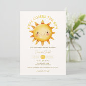 Voici venir le fils Invitation à la baby shower (Debout devant)