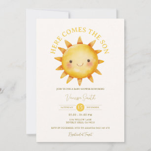 Voici venir le fils Invitation à la baby shower