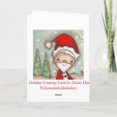 Voici venir le père noël - carte de vacances (Dos)