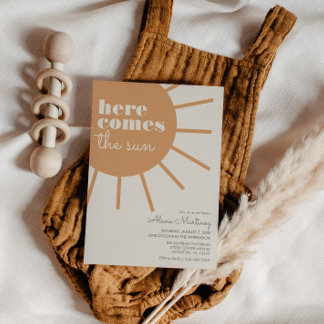 Voici venir le soleil | Invitation de Baby Shower