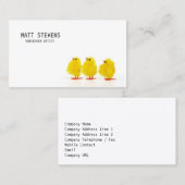 Voicover Artiste Carte de visite mignonette Chicks (Devant / Derrière)