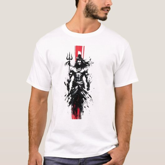 Void-Born Mahadev The Crimson Axis When Silence Ta T-shirt (Voorkant)