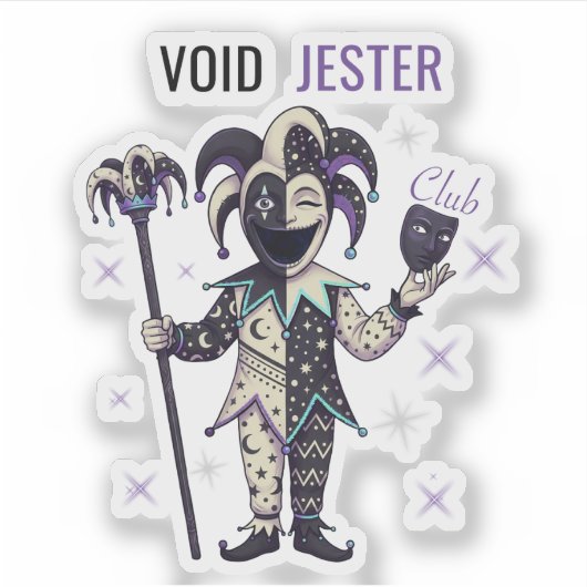 Void Jester Club Sticker (Voorkant)