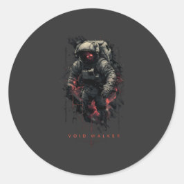 Void Walker Astronaut Heavy Metal Ronde Sticker