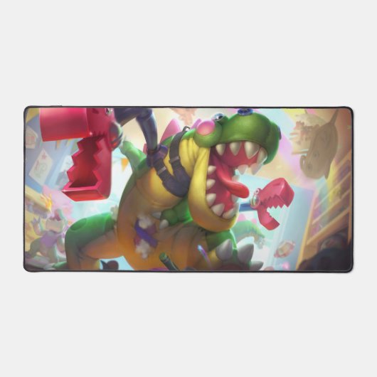 Void's Terror Gaming Desk Mat | T-rex dinosaurus S (Voorkant)