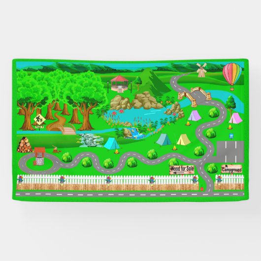 Voies de camping pour voitures 3x5 Bannière (Horizontal)