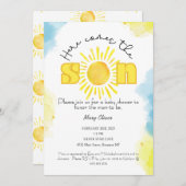 Voilà le fils ! Invitation baby shower (Devant / Derrière)