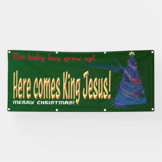 Voilà le roi Jésus ! Bannière de Noël (Horizontal)
