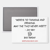 "Voilà pour réfléchir et boire" Magnet (Recto/Verso)