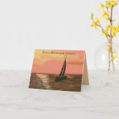 Voile à la carte de retraite du coucher du soleil (Fleur jaune)