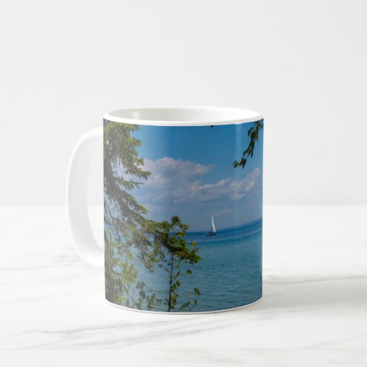 Voile À Mackinac Café Mug (Devant gauche)