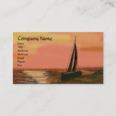 Voile au coucher du soleil Cartes de visite (Devant)