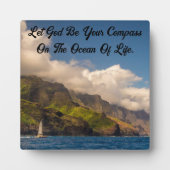 Voile avec Dieu Tabletop Plaque avec Easel (Devant)