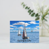 Voile - Carte postale Vie (Debout devant)