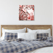 Voile Cramoisi – Impression d'art botanique abstra (Insitu(Chambre))