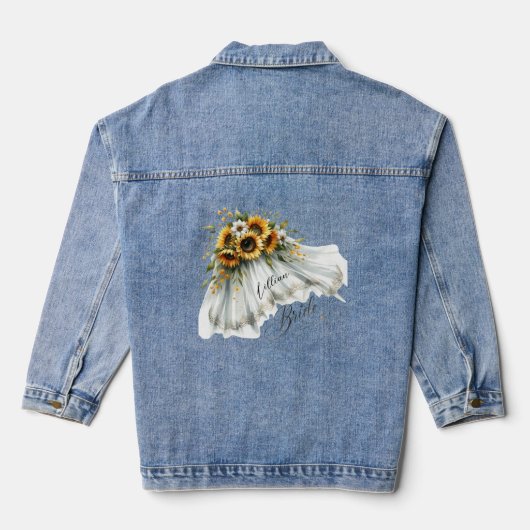 Voile de mariée de tournesol - Veste Denim personn (Verso)