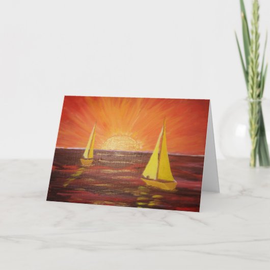Voile du soir - Carte de voeux (Devant)