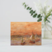 Voile du soir, Carte postale (Debout devant)