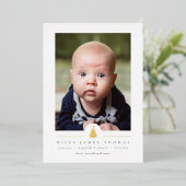 Voile Faire-part de naissance Foil Invitation (Debout devant)