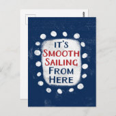 Voile lisse à partir d'ici Carte postale (Devant / Derrière)