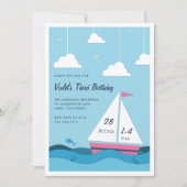 Voile lisse | Invitation du Anniversaire de enfant (Devant)