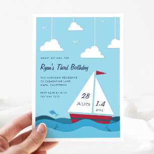 Voile lisse Invitation du Anniversaire de enfant