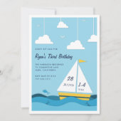 Voile lisse | Invitation du Anniversaire de enfant (Devant)