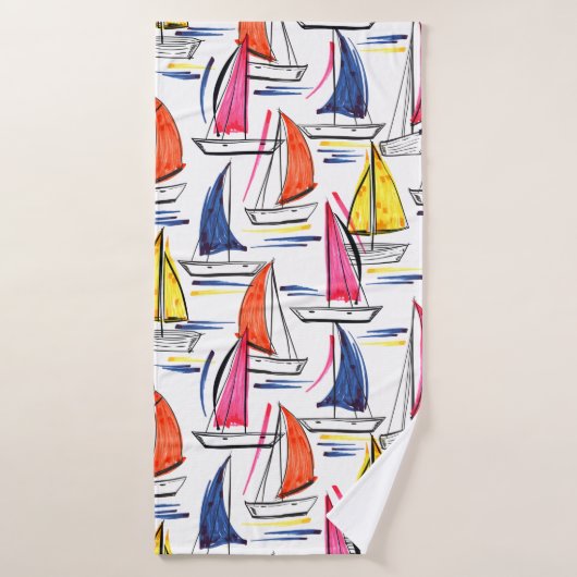 Voile Motif nautique été (Serviette de bain)