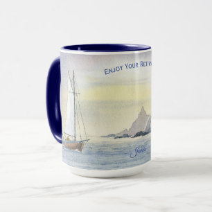 Voile Sea Ocean Bateau Côte de retraite Café Mug