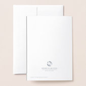 Voile sur 65e Anniversaire Carte Foil (Derrière avec enveloppe)