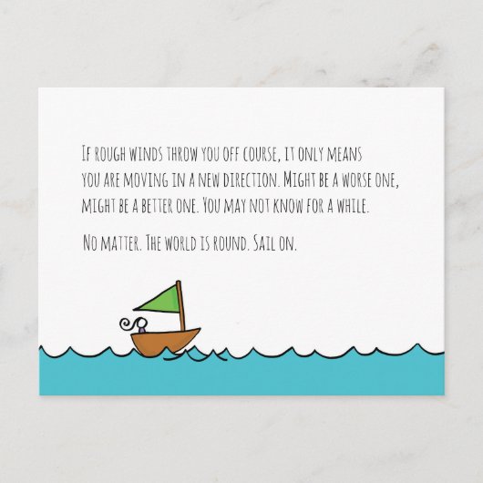 Voile sur la carte postale (Devant)