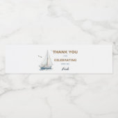 Voile sur le bateau à voile Étiquette de bouteille (Étiquettes simples)