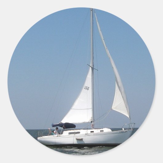 Voile sur le lac Pontchartrain Stickers (Devant)