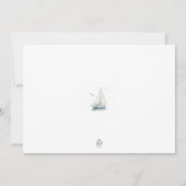 Voile sur Nautical Photo Anniversaire Invitation (Dos)