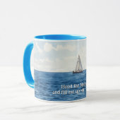 Voile Voilier Art amusant café Mug Cup (Devant gauche)