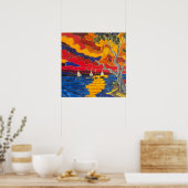 Voiles au coucher du soleil – Impression d'art côt (Cuisine)