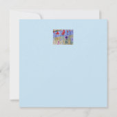 Voiles rouges & Fleurs Carte d'anniversaire plate (Dos)