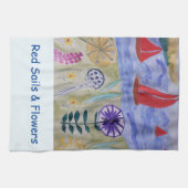 Voiles rouges & Fleurs Torchon (Horizontal)