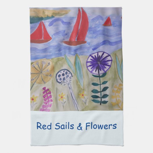 Voiles rouges & Fleurs Torchon (Vertical)