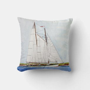 Voilier Bateau Voilier Ocean Throw Coussin