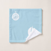voilier & boussole en bleu clair (Gant de toilette)