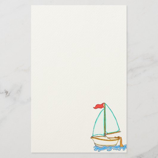 Voilier coloré 1 Papeterie (Devant)