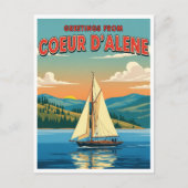 Voilier en Coeur D'Alene Idaho Carte postale (Devant)