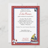 Voilier Nautique 5x7 Fête des mariées Invitation (Devant)