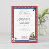 Voilier Nautique 5x7 Fête des mariées Invitation (Debout devant)