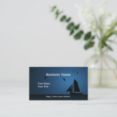 Voilier Ocean Blue Custom Carte de visite (Debout devant)
