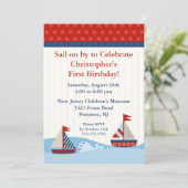 Voilier par & Celebrate Birthday Invitation (Debout devant)