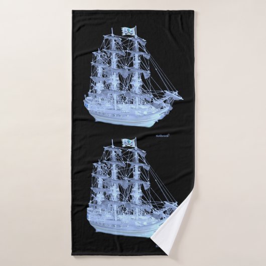 VOILIER PIRATE DÉPLOYÉ (Serviette de bain)