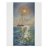 Voilier Sea Sun Reflection Glossy Poster 20x25 (Devant)